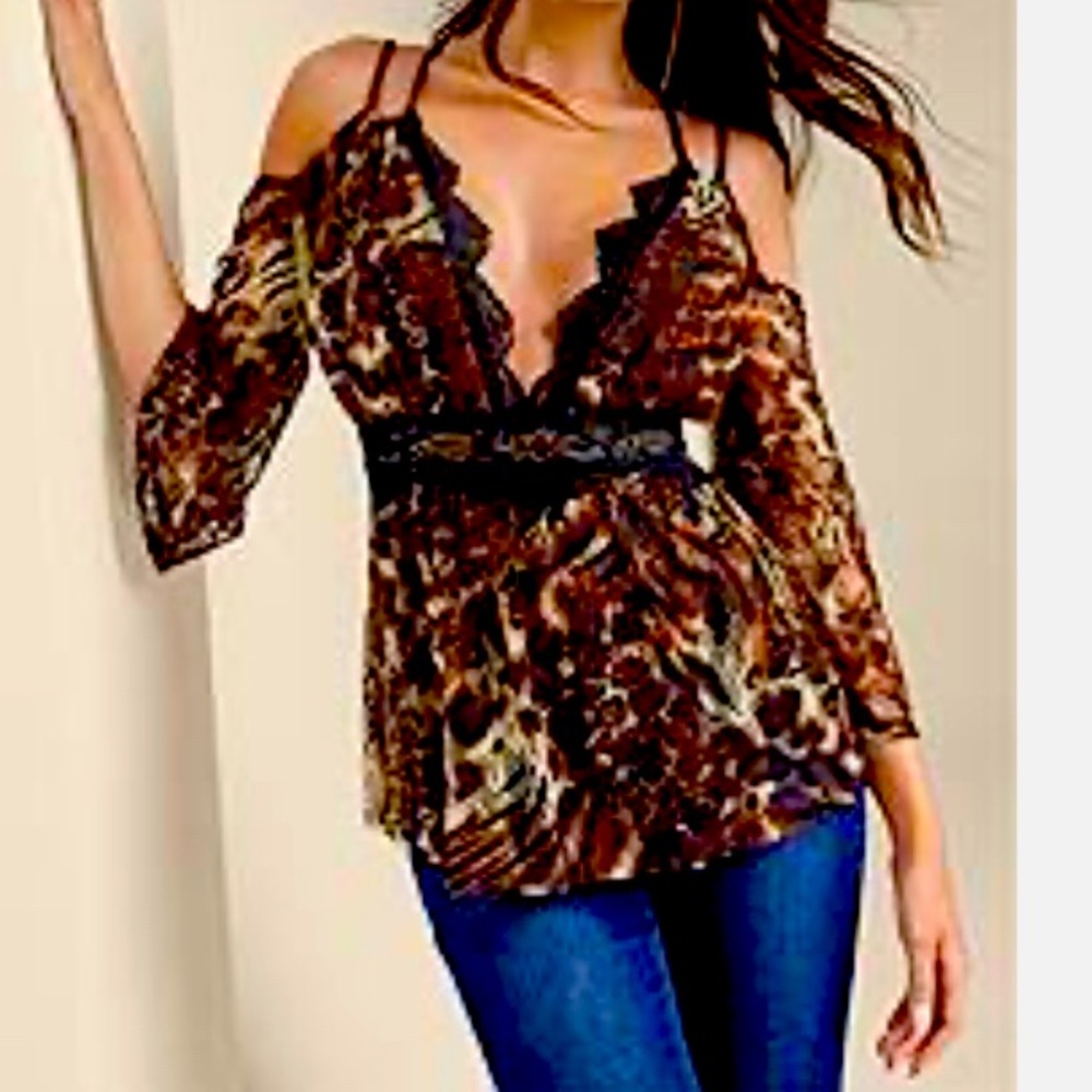 Venus Animal Print Lace Top